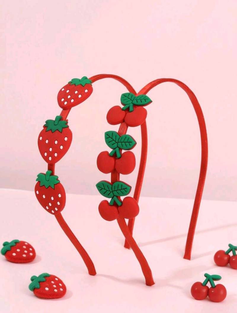 طوق شعر بناتي قطعتين 🍓🍒