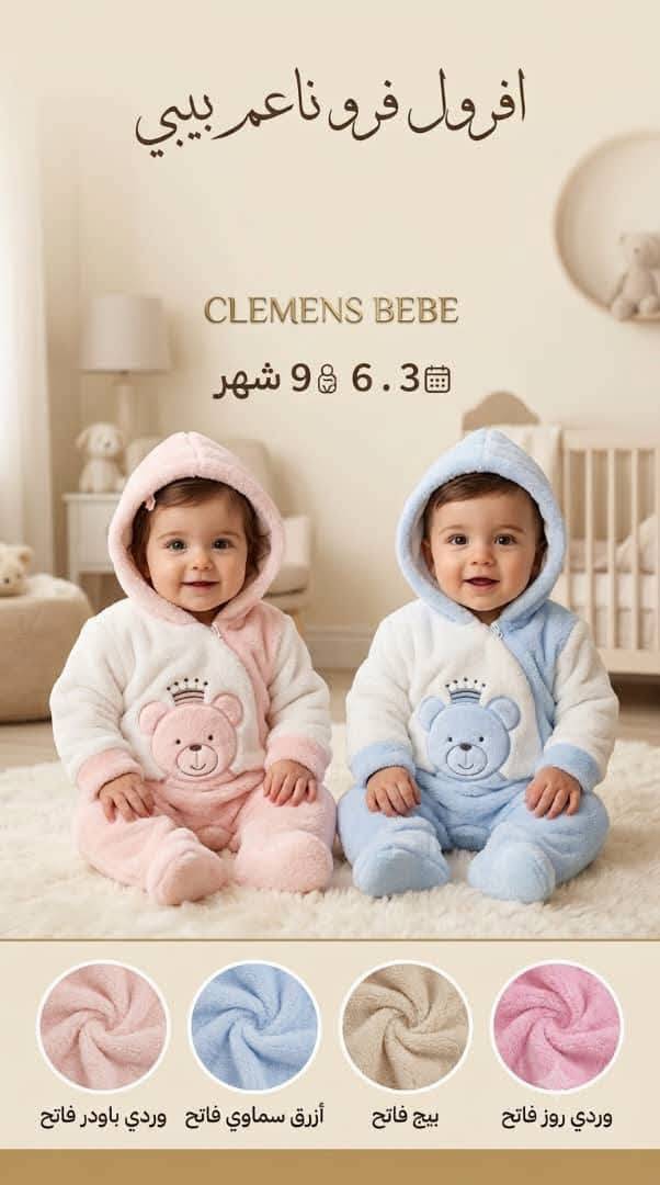 رومبير فرو ناعم بتصميم الدب الملكي (Clemens Bebe)