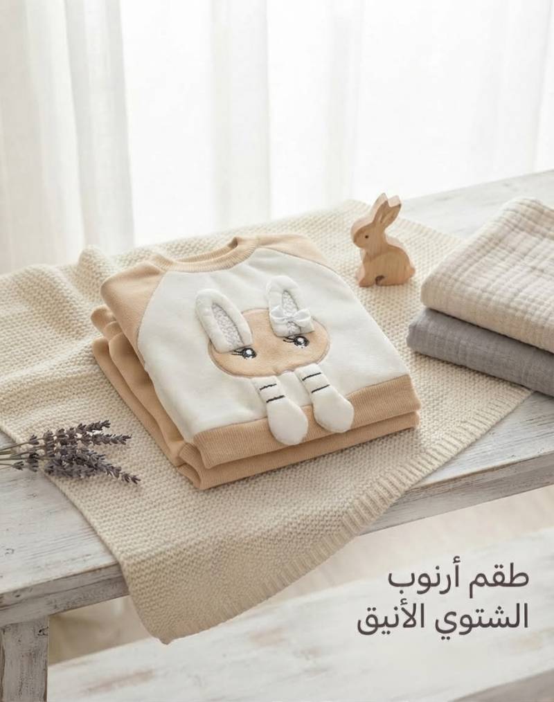 طقم أرنوب الشتوي الدافئ 🐰✨