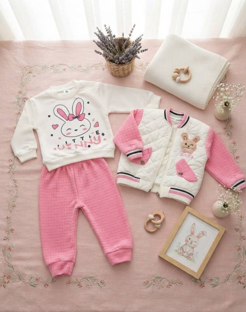 ​طقم "ليتل باني" (Little Bunny) الشتوي المتكامل للأطفال 🐰✨